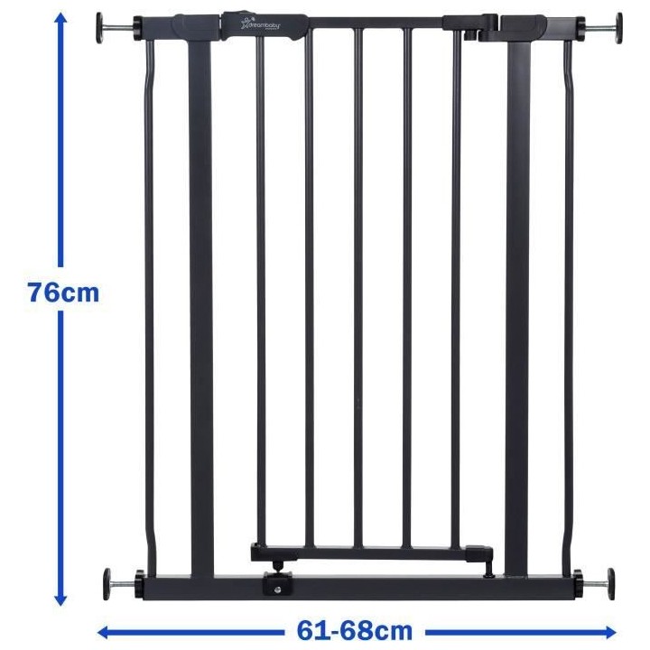 Barriere de sécurité - DREAMBABY - AVA - Montée par pression - 61-6