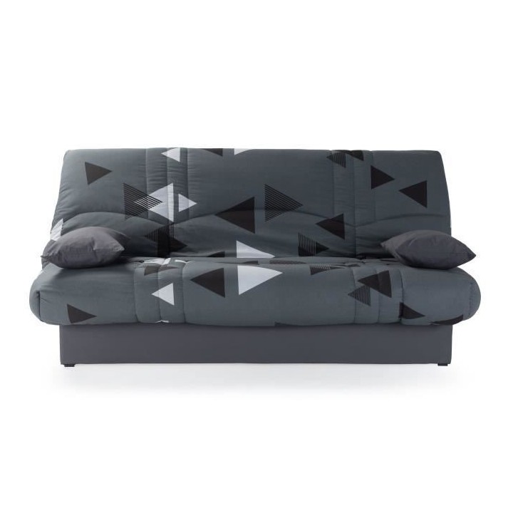 Banquette clic clac 3 places - tissu Bikini gris - Style contemporain
