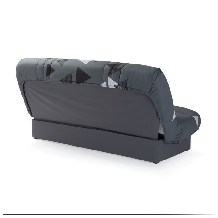 Banquette clic clac 3 places - tissu Bikini gris - Style contemporain