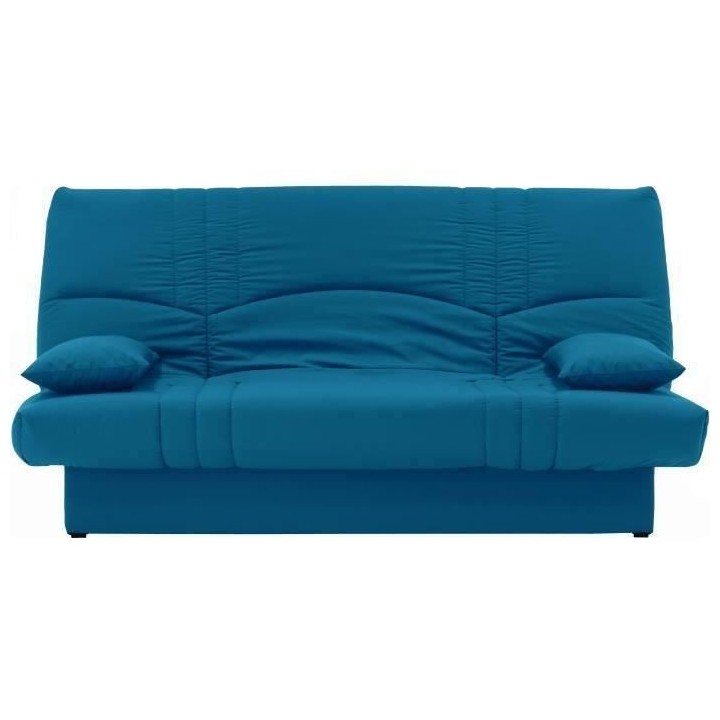 Banquette clic clac 3 places - Tissu bleu canard - Style Contemporain
