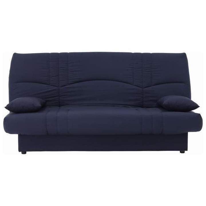 Banquette clic clac 3 places - Tissu bleu foncé - Style Contemporain