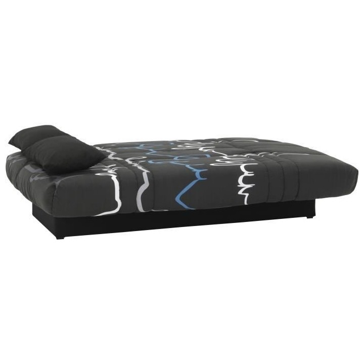 Banquette clic clac 3 places - Motif graffiti bleu - Style Contemporai