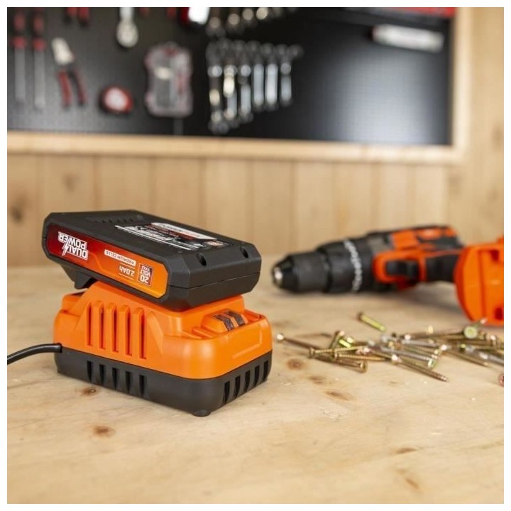 Batterie et Chargeur - Dual Power - POWDP90620 - Batterie 2,0Ah de 20V