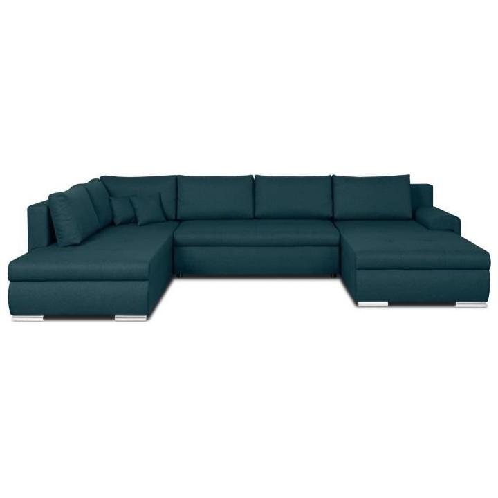 Canapé d'angle panoramique convertible -7 places - INDIAN - Tissu 100