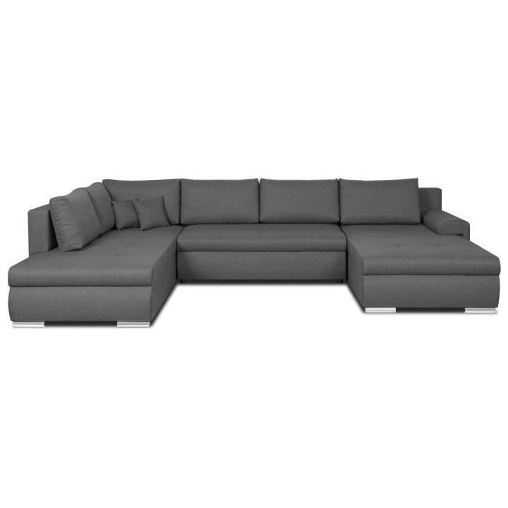 Canapé d'angle panoramique convertible - 7 places - INDIAN - Tissu 10