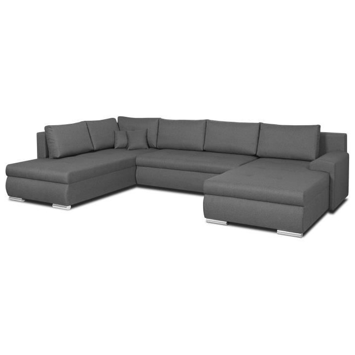 Canapé d'angle panoramique convertible - 7 places - INDIAN - Tissu 10