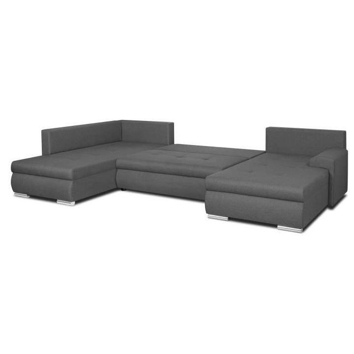 Canapé d'angle panoramique convertible - 7 places - INDIAN - Tissu 10