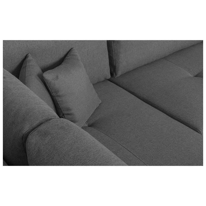 Canapé d'angle panoramique convertible - 7 places - INDIAN - Tissu 10