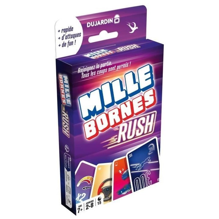 Jeu de cartes MILLE BORNES RUSH - DUJARDIN - Pour 2 joueurs ou plus -