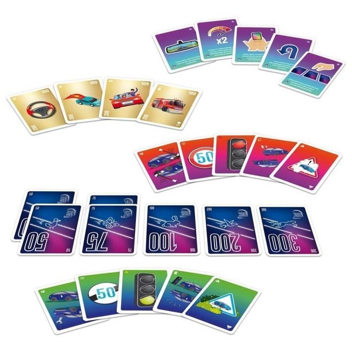 Jeu de cartes MILLE BORNES RUSH - DUJARDIN - Pour 2 joueurs ou plus -