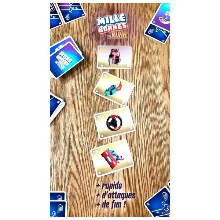 Jeu de cartes MILLE BORNES RUSH - DUJARDIN - Pour 2 joueurs ou plus -