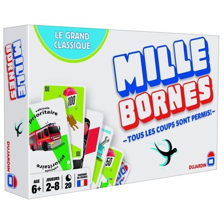 MILLE BORNES - LE GRAND CLASSIQUE - Jeu de cartes - DUJARDIN - Un gran