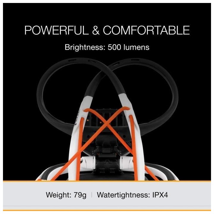 Lampe frontale multi faisceaux - PETZL - IKO CORE - 500 lumens - Bande