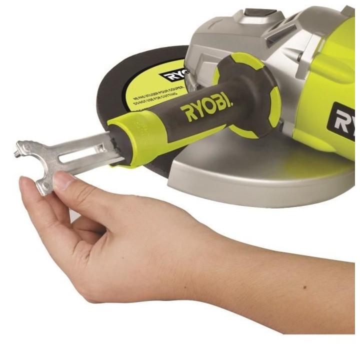 RYOBI - Meuleuse d'angle 2 000 W 230mm - poignée 180° - coffret anti