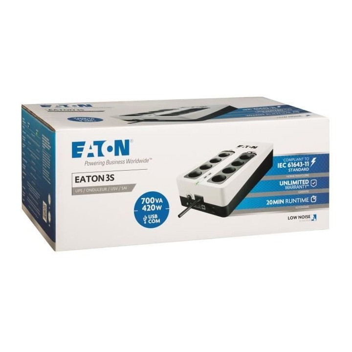 Onduleur/Multiprise/Parafoudre - EATON 3S 700 FR - Off-line UPS - 3S70