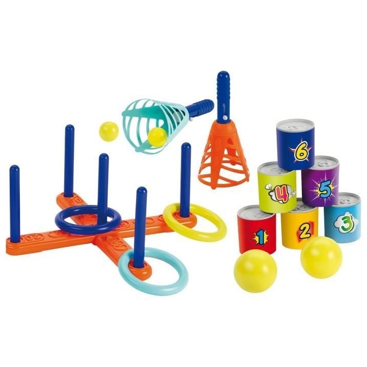 Jeu d'adresse - ECOIFFIER - Pack 3 Sports - Chamboule tout, Jeu de cro