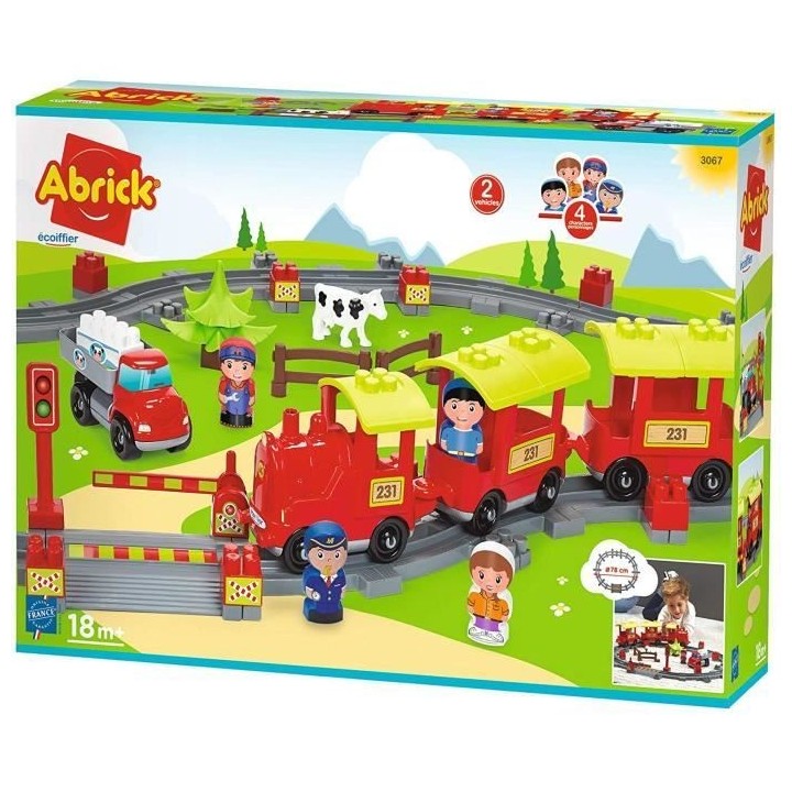 Train vapeur - Ecoiffier - Circuit de train avec locomotive et wagons