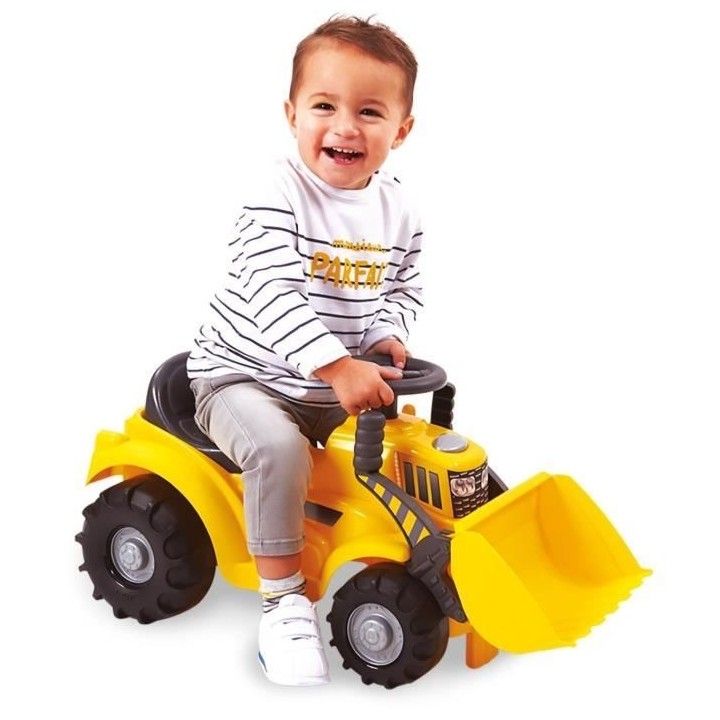 Porteur Tracto pelle - ECOIFFIER - Jaune - Pour Enfant de 12 a 36 mois