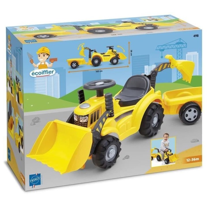 Porteur travaux publics - ECOIFFIER - 498 - Jaune - Mixte - Des 12 moi