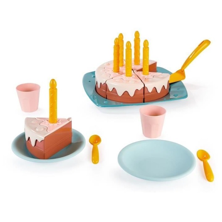 Gâteau d'anniversaire - ECOIFFIER - 1680 - Vert Azur - Joyeux anniver