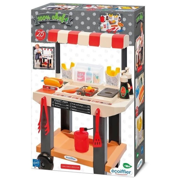 Jeux d'imitation : cuisine Street food - ECOIFFIER - 1682