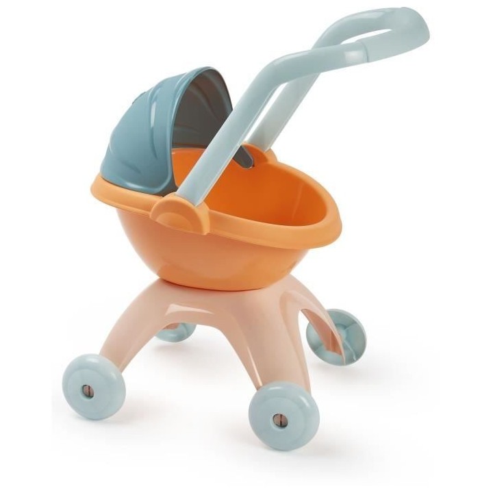 Landau pour poupon de 32 cm - Ecoiffier - Capote a 2 positions - Orang