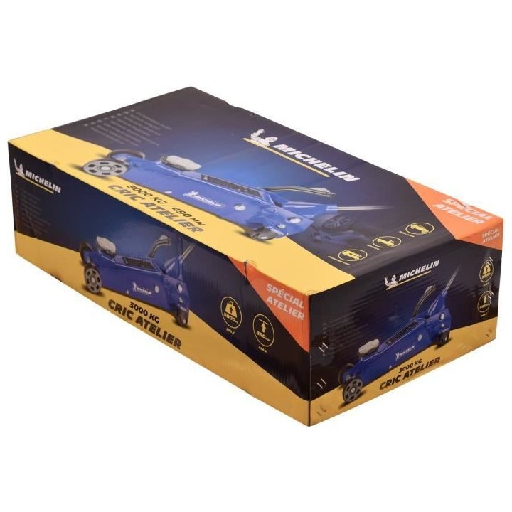MICHELIN - Cric hydraulique d'atelier - 3T levage de 145 mm a 490 mm
