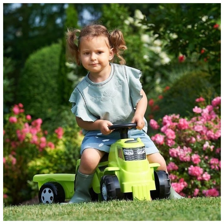 ECOIFFIER - Porteur tracteur remorque vert 85 cm - 4359AL - Avec un co