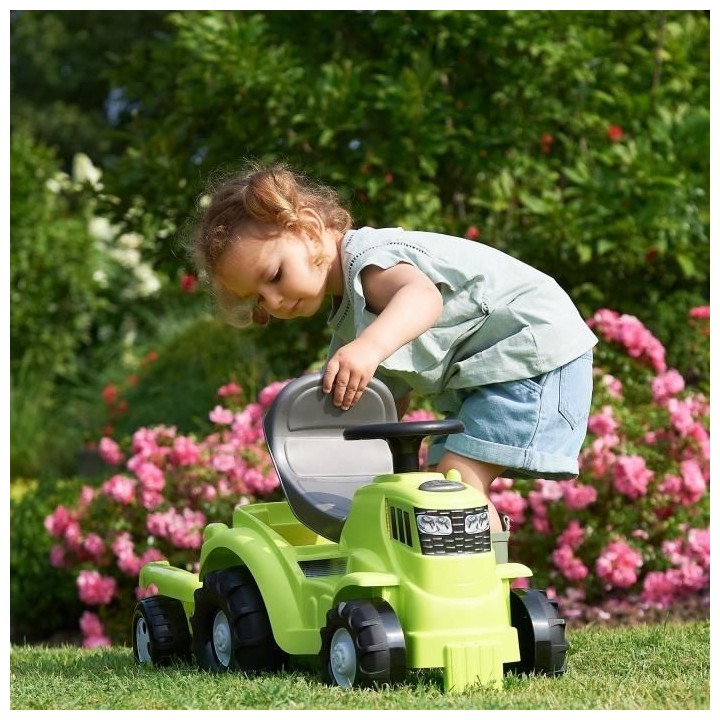 ECOIFFIER - Porteur tracteur remorque vert 85 cm - 4359AL - Avec un co