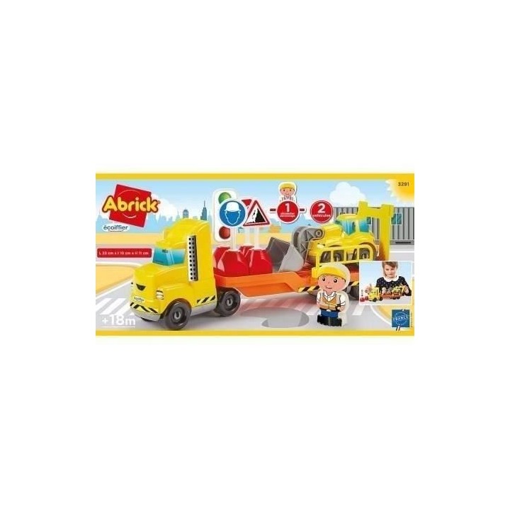 Jouet de chantier - Ecoiffier - Pelleteuse et camion avec accessoires