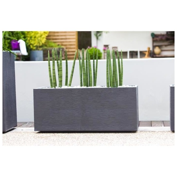EDA Jardiniere Graphit - 99,5 x 39 x 43 cm - 97,6 L - Gris anthracite