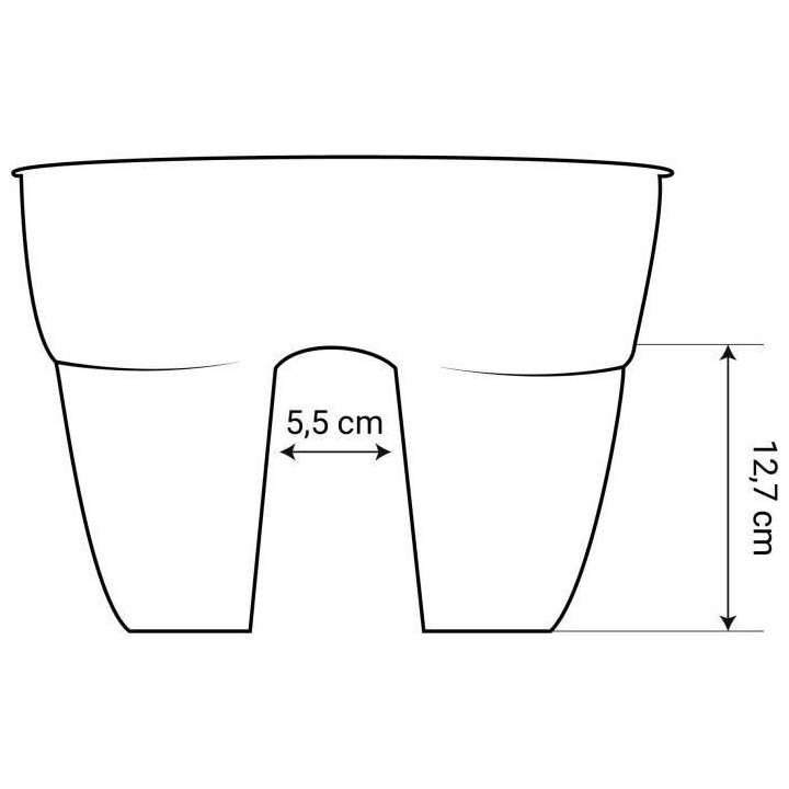 Jardiniere Cavaliere Osaka 19,5 L - EDA - Rouge bourgogne - pour Balco