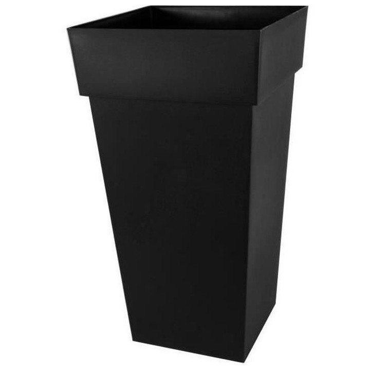 EDA Pot de fleurs XXL Toscane - Carré - 43,3 x 43,3 x H 80 cm - 98 L
