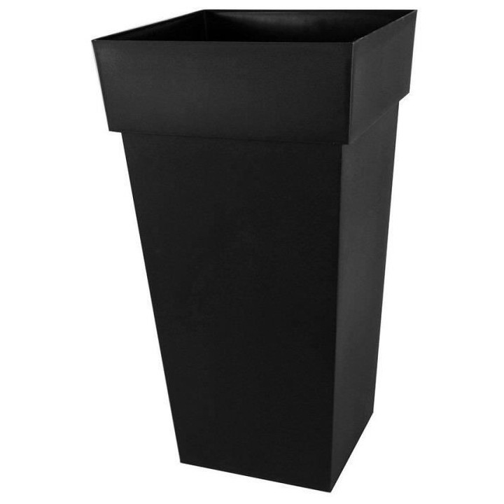 EDA Pot de fleurs XXL Toscane - Carré - 43,3 x 43,3 x H 80 cm - 98 L
