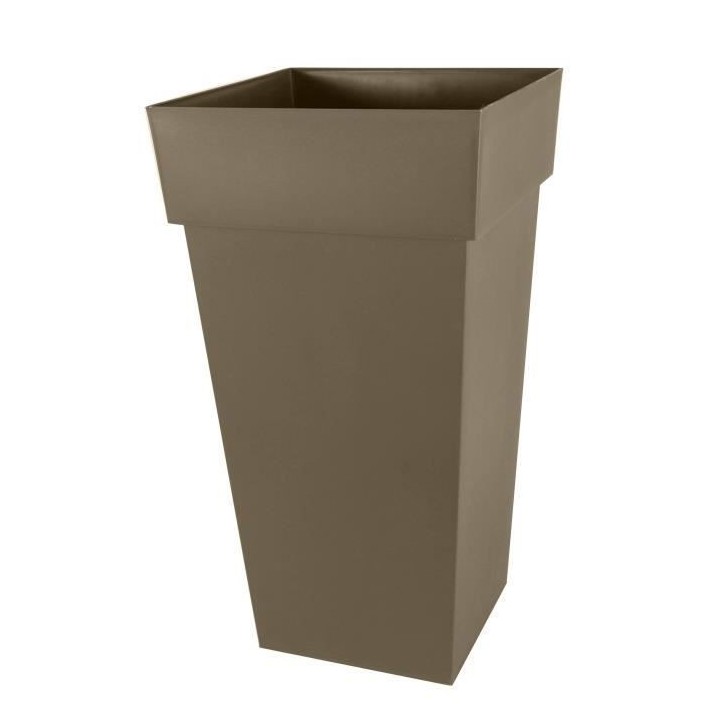 EDA Pot de fleurs XXL Toscane - Carré - 43,3 x 43,3 x H 80 cm - 98 L