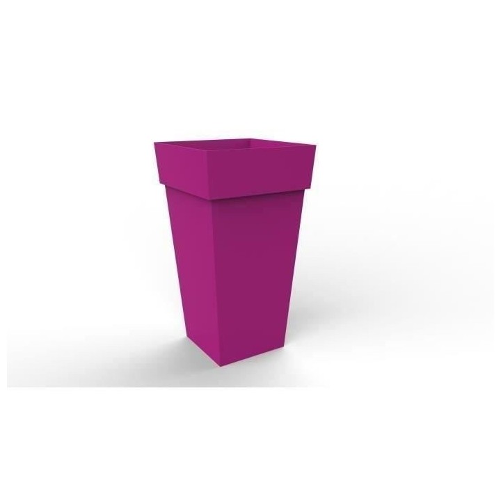 EDA Pot de fleurs XXL Toscane - Carré - 43,3 x 43,3 x H 80 cm - 98 L