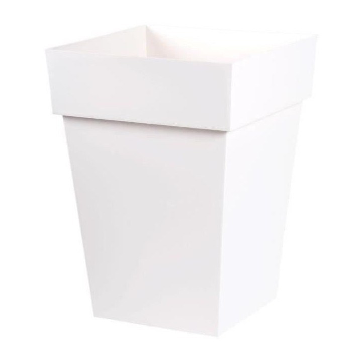 EDA Pot de fleur mi-haut carré Toscane - 39 x 39 x H 53 cm - 51 L - B