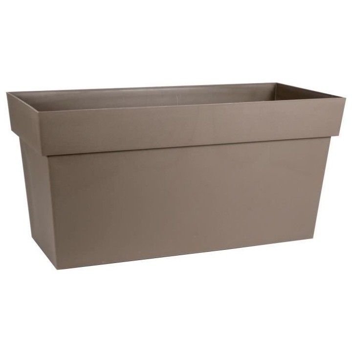 EDA Muret avec roulettes Toscane - 79 x 35 x H 39 cm - 74 L - Taupe