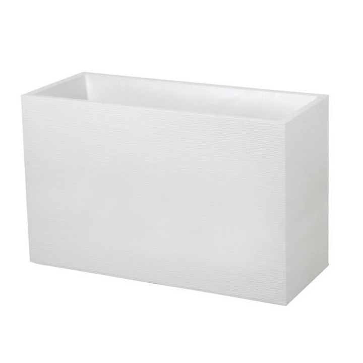 EDA Jardiniere Graphit 99,5x39,5x60cm - Contenance 116L - Blanc cérus