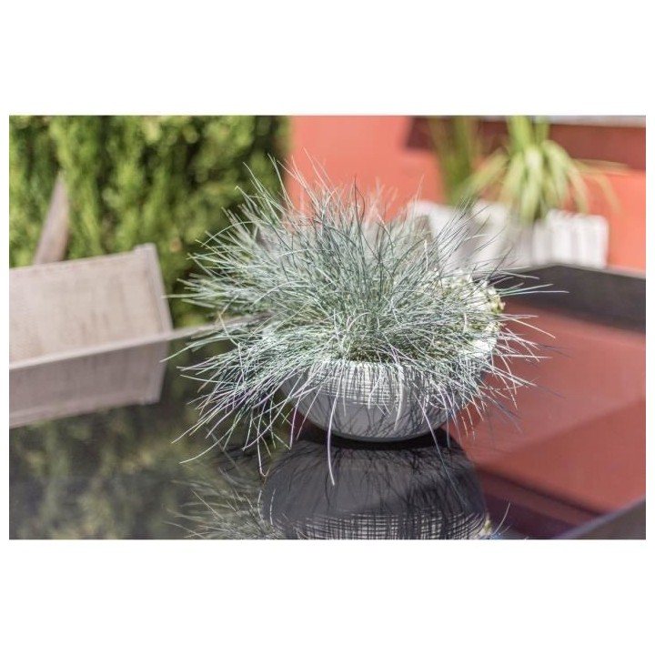 Pot de fleur EDA Plastique Rond Graphit Up Blanc cérusé Ø 40 cm 14,