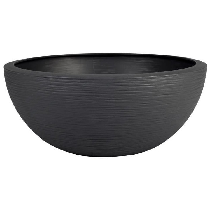 Pot de fleur EDA Plastique Rond Graphit Up Gris anthracite Ø 40 cm 14