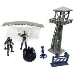 Coffret Police Hélicoptere + Tour de contrôle - Univers miniature