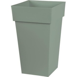 Pot de fleur haut carré Toscane - EDA PLASTIQUE - 39 x 39 x H 65 cm -