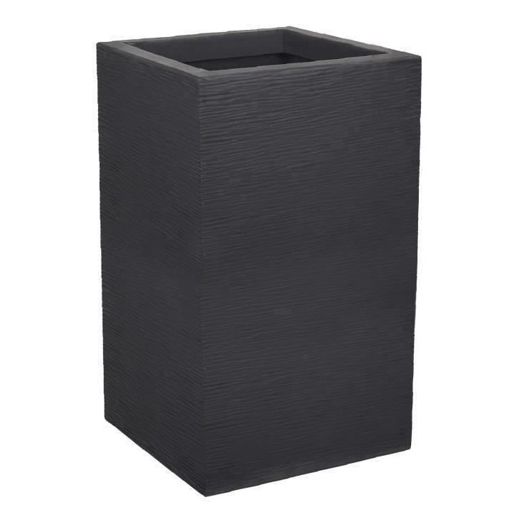 EDA Bac a Fleurs Carré Haut Graphit Up - 36 L - 29,5 x 29,5 cm x 49,5