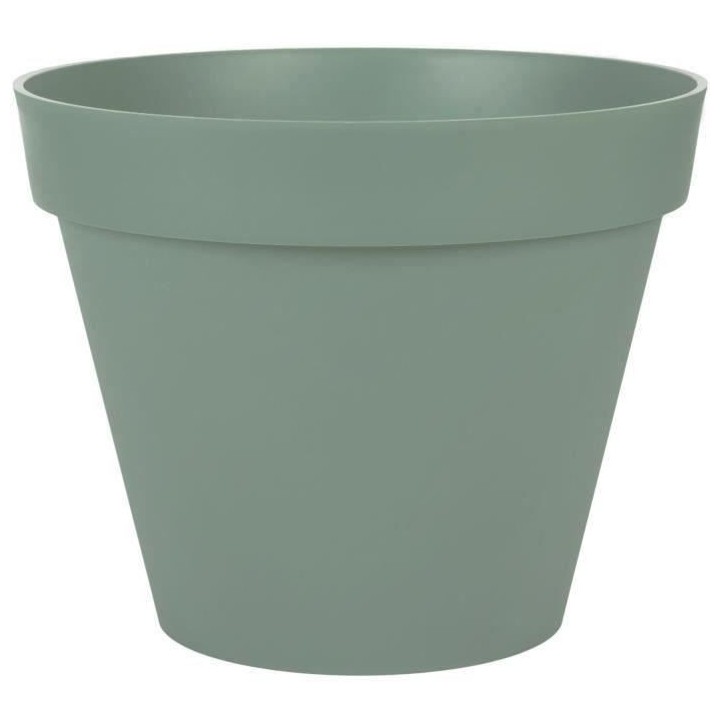 Pot de fleur rond Toscane - EDA PLASTIQUE - Ø 40 x H31 cm - Vert laur