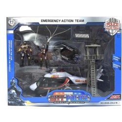 Coffret Police Hélicoptere + Tour de contrôle - Univers miniature