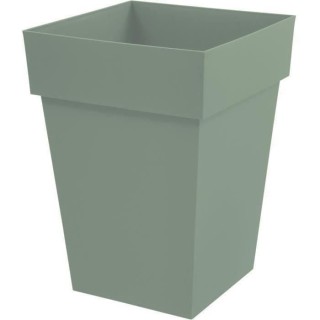 EDA PLASTIQUE - Pot de fleur mi-haut carré Toscane - 39 x 39 x H 53 c