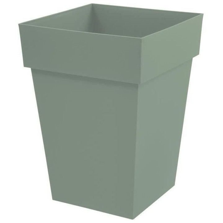 EDA PLASTIQUE - Pot de fleur mi-haut carré Toscane - 39 x 39 x H 53 c