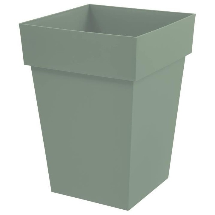 EDA PLASTIQUE - Pot de fleur mi-haut carré Toscane - 39 x 39 x H 53 c