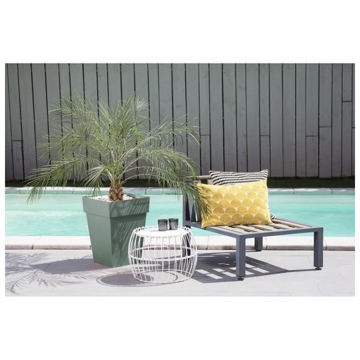 EDA PLASTIQUE - Pot de fleur mi-haut carré Toscane - 39 x 39 x H 53 c